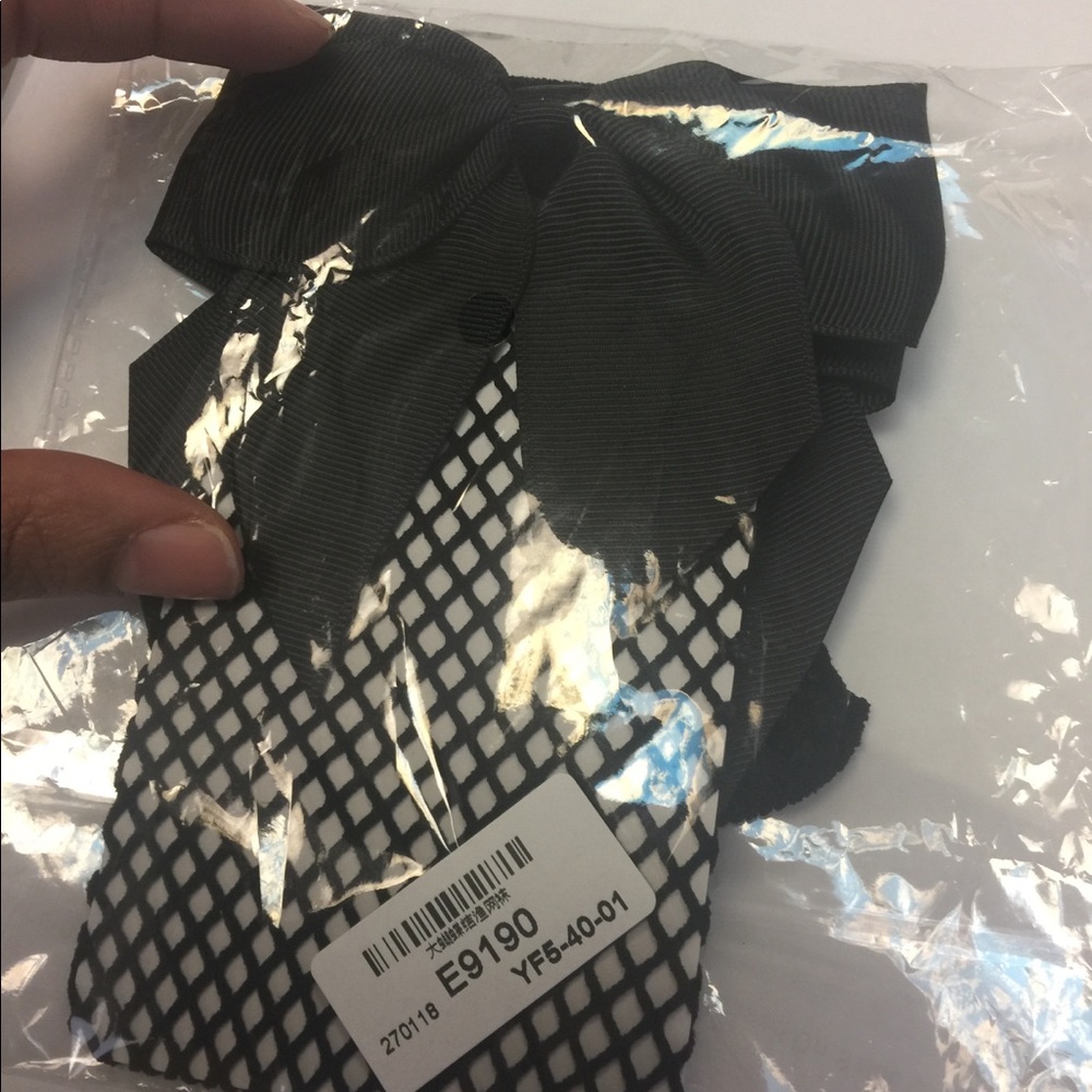 2 for $10 Ruffle Fishnet Ankle High Socks Bow - Picture 4 of 5